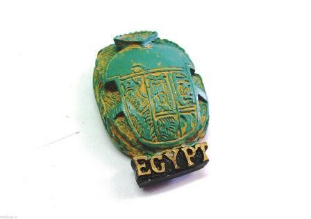 Scarabeo Verde Antico Egitto Egypt Calamita Idea Regalo Souvenir Resina