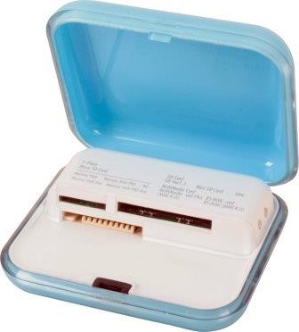 MEMORY CARD READER LETTORE DI MEMORIE USB WINDOS,MAC ,LINUX,CAVO USB INTEGRATO.
