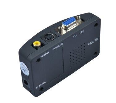 Convertitore Video da RCA,S-Video a VGA per Monitor PC o Proiettori