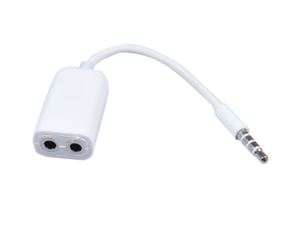 CAVO SDOPPIATORE-SPLITTER AURICOLARE COMPATIBILE IPOD IPHONE JACK 3,5 MM MP3