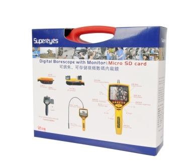 Boroscopio con Monitor 3,5" Lunghezza 500mm Diametro 9mm, Luce Led, Recorder Tf
