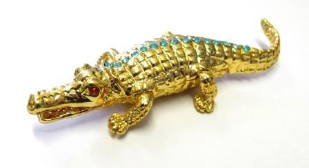 COFANETTO BOMBONIERA PORTAGIOIE IN CLOISONNE SMALTATO PORTAFORTUNA COCCODRILLO