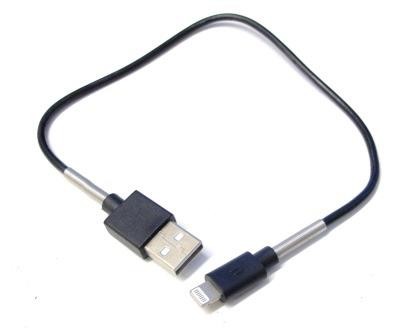 CAVO USB LIGHTNING COMPATIBILE iPHONE iPAD CON SISTEMA ANTIPIEGA 30cm