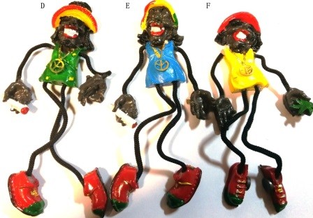 Calamita Magnete Frigo  Fridge Magnets Jamaican JAMAICANO A FILO RASTA STYLE