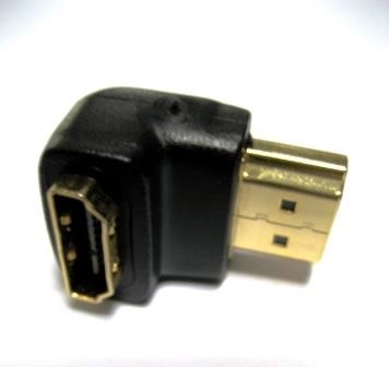 Adattatore CONNETTORE HDMI  FULL HD TV Angolare  M/F 90 gradi