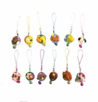 SET DI 12 CIONDOLI PORTACELLULARE IN FIMO CON SEGNI ZODIACALI