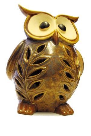 GUFO GUFETTO PORTAFORTUNA CERAMICA 16cm BOMBONIERA REGALO