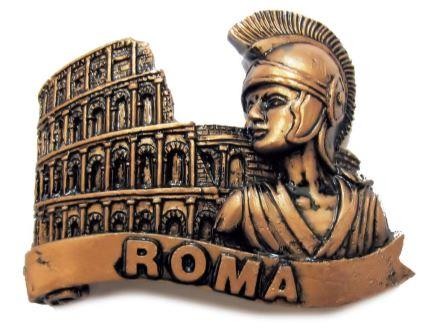 Calamita Frigo Magnete "ROMA COLOSSEO CENTURIONE  BRONZO";Fridge Magnet Souvenir Italy