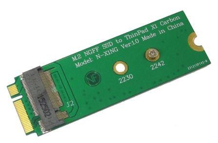 ADATTATORE CONVERTITORE M.2 NGFF 2230 2242 PER LENOVO X1 CARBON N-X1NG
