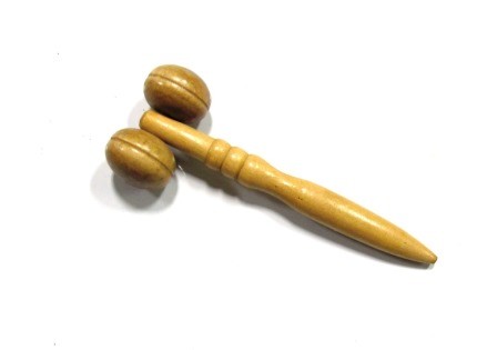 Massaggiatore artigianale in legno  Viso e Corpo bisferico 
