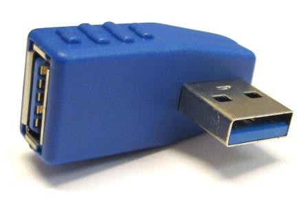 Adattatore USB 3.0 M/F 90 GRADI PERPENDICOLARE SX-DOWN