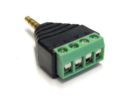 Adattatore 3.5mm 4 canali Terminal Block No Saldatura A VITE blocco