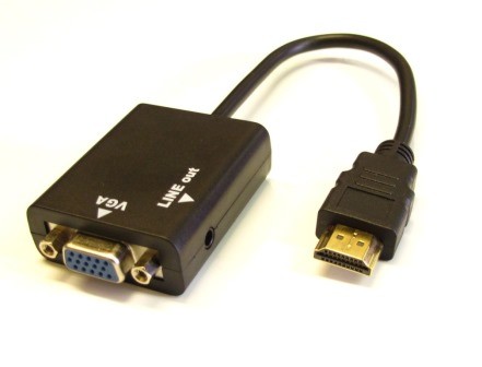 Cavo CONVERTITORE DA HDMI A VGA + USCITA AUDIO JACK OUTPUT
