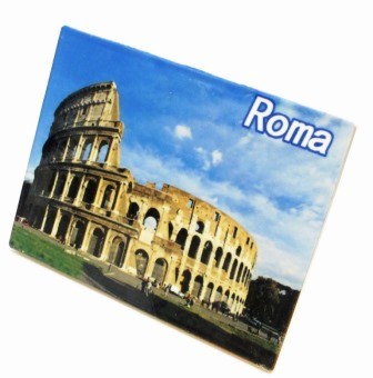 SOUVENIR FROM ITALY ROMA COLOSSEO ISCHIA MARE PIASTRELLA 13.5*17 5 