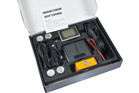 KIT 4 SENSORI PARCHEGGIO DISPLAY LCD CON CICALINO 