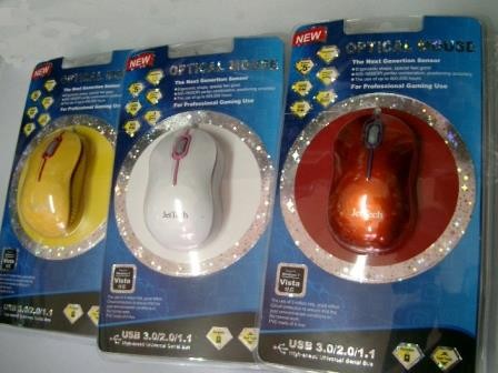 MINI SWEETY MOUSE  USB CON FILO, OTTICO, vari colori 8X4X3cm