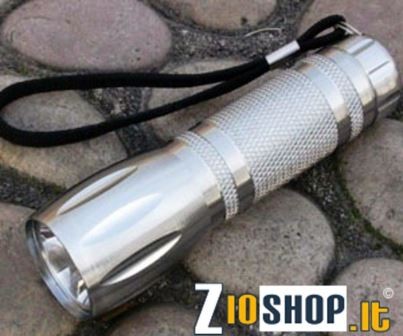 Torcia Luce Led 1W UltraBright Alluminio Impermeabile