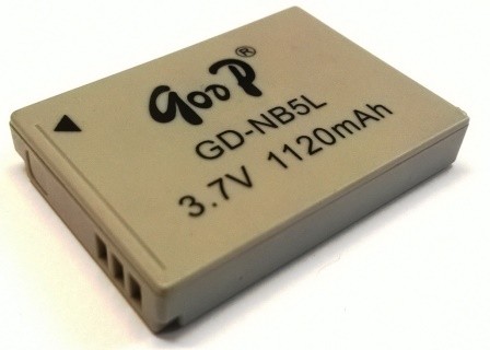 HIGH QUALITY BATTERIA GodP COMPATIBILE CANON NB5L NB 5L, 3.7V 1120mAh