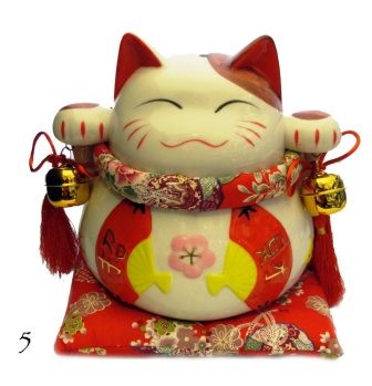 SALVADANAIO GATTO "MONEYMAO" "MANEKI NEKO" IN CERAMICA 20cm (8 polloci) serie 140128