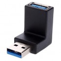Adattatore USB 3.0/2.0 Tipo A Maschio / Tipo A Femmina Angolato 90??