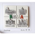Calamita Frigo Magnete Souvenir Roma 4 Monumenti Fridge Magnet Italy Rome