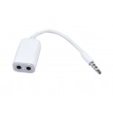 CAVO SDOPPIATORE-SPLITTER AURICOLARE COMPATIBILE IPOD IPHONE JACK 3,5 MM MP3