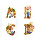 CALAMITA MAGNETE FRIGO RESINA CONIGLIETTI ALFABETO;FRIDGE MAGNETS RABBITS ALPHABET