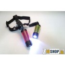 Torcia Led basso consumo da Minatore con Pinza e Fascia Testa