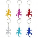 Set di 12 Portachiavi ApriBottiglia a Forma di Geco Colori Misti