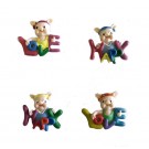 Calamita Magnete Frigo Fridge Magnets  MAIALINO ALFEBETO