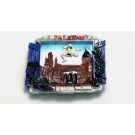 Calamita Magnete in Resina Souvenir Sicilia Vista Finestra Palermo Trinacria