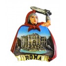 Calamita da Frigo Magnete Resina"ROMA GLADIATORE TREVI"Fridge Magnet Souvenir