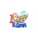 Calamita da Frigo Magnete Resina "LOVEROMA P.ZA SPAGNA" Fridge Magnet Souvenir 
