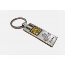 SOUVENIR PORTACHIAVI FROM ITALY " ROMA RETTANGOLO GIREVOLE SAN PIETRO "IN METALLO