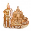 Calamita Magnete Resina"ROMA SOLDATO S.PIETRO MARMO"Fridge Magnet Souvenir