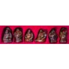 SET DI 6 SPLENDIDI BROWN BUDDHA EFFETTO LEGNO in Resina PORTAFORTUNA