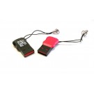 MEMORY CARD READER MICRO SD TF LETTORE DI SCHEDE DI MEMORIA USB 2.0 "RED BOTTON"