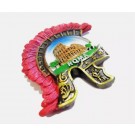 CALAMITA MAGNETE RESINA ROMA COLOSSEO ELMO ROSSO CENTURIONE;FRIDGE MAGNET FROM ITALY