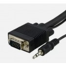 CAVO AUDIO VIDEO VGA/SVGA/XGA JACK 3.5mm M/M. 3mt.; AUDIO VIDEO CABLE 2IN1