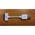 MICRO CAVO ADATTATORE 9CM IPHONE 4 4S 3 3GS IPAD IPOD TOUCH SINCRO DATI CARICA USB BIANCO