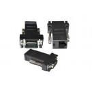 CONVERTITORE ADATTATORE DA VGA MASCHIO A LAN VGA TO LAN CAT 5 5e RJ45
