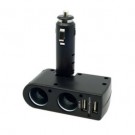 SDOPPIATORE PRESA ACCENDISIGARI E 2 PORTE USB 1A E 2,1A;Car Cigarette Lighter Adapter 2xUSB