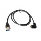 CAVO ADATTATORE ANGOLARE USB-A M 3.0 A USB-C M 3.1 DA 1m A 90