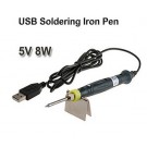 MINI SALDATORE ELETTRICO 5V 8W USB SOLDERING IRON con Indicatore LED