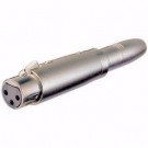 Adattatore XLR Cannon Femmina ad Audio 6,35mm Femmina Mono