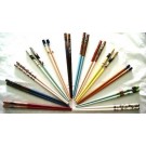 Coppia Bacchette Decorate Fermacapelli Fermagli in Legno 18cm