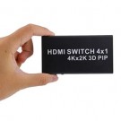 4K HDMI Switch 1.4b 4 in 1 Out Switcher con Picture-in-Picture (PIP) Function HD 4K*2K 3D PIP Switcher Convertitore, con Telecomando