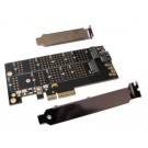 Adattatore M.2 NVMe SSD NGFF a PCI-E X4 M Key B KEY Dual interface PCI Express 3.0 Dual voltage 12v+3.3v SATA3