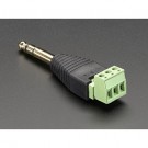 Adattatore PCB 1/4" (6.35mm) Stereo Plug Terminal Block No Saldatura A VITE blocco morsetto PCB