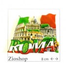 Souvenir  From Italy Rome Calamita Frigo Fridge Magnetss  ROMA- COLOSSEO VATICANO TREVI  BANDIERA PRINT STYLE  